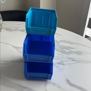 3 Small Stackable Storage Bins